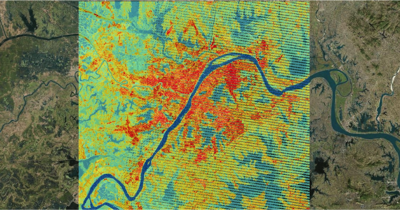 Carte Wuhan Ilot de chaleur urbain