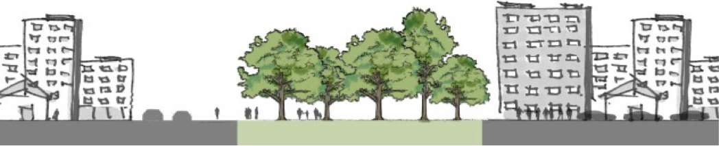 bandeau arbre en ville